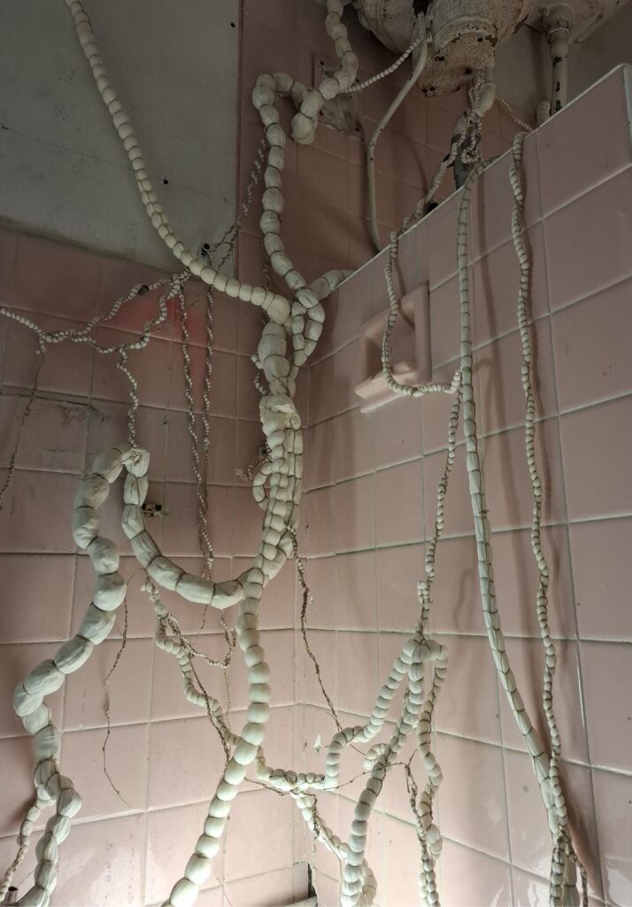 Détail de l'installation artistique La traversée des ombres par l'artiste plasticienne Albane Paillard-Brunet